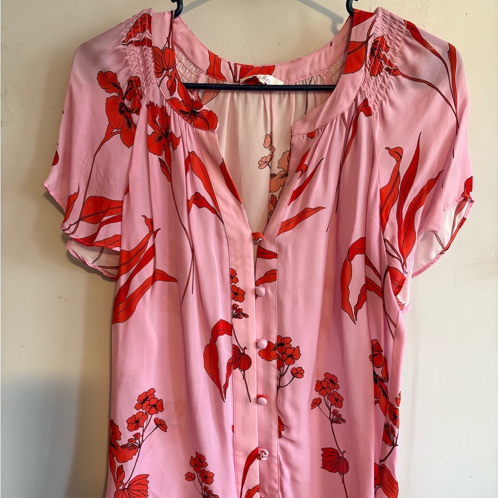 Parker Pink Floral Blouse